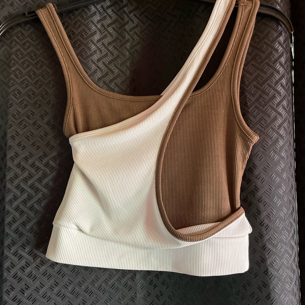 Cider Ribbed Brown Tank Top